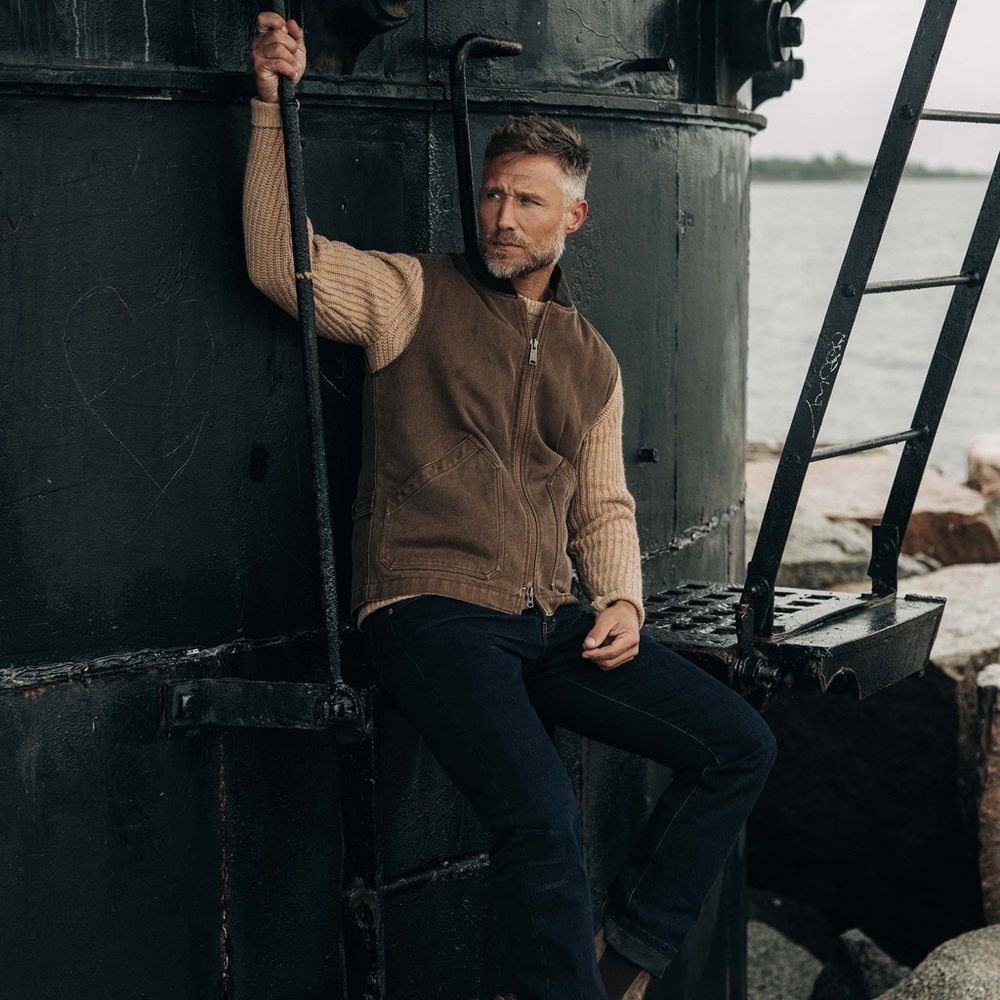 TAYLOR STITCH The workhorse vest in Aged Penny Chipped Canvas. Extra-Large. NWT